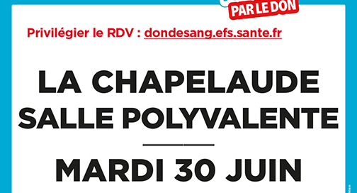 Don du sang le 30 juin